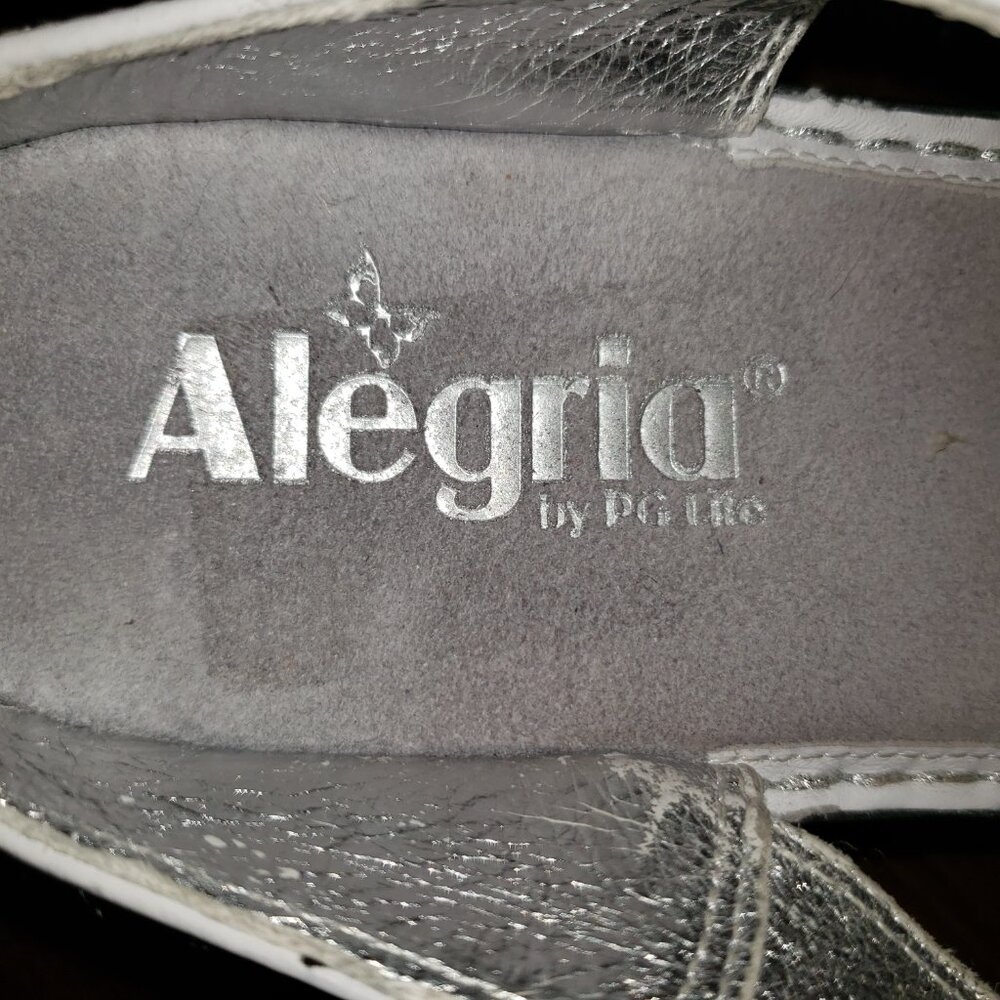 Alegria Lara Cathedral Slip-on wedge heel sandals with velcro straps Size 39 - Picture 6 of 16